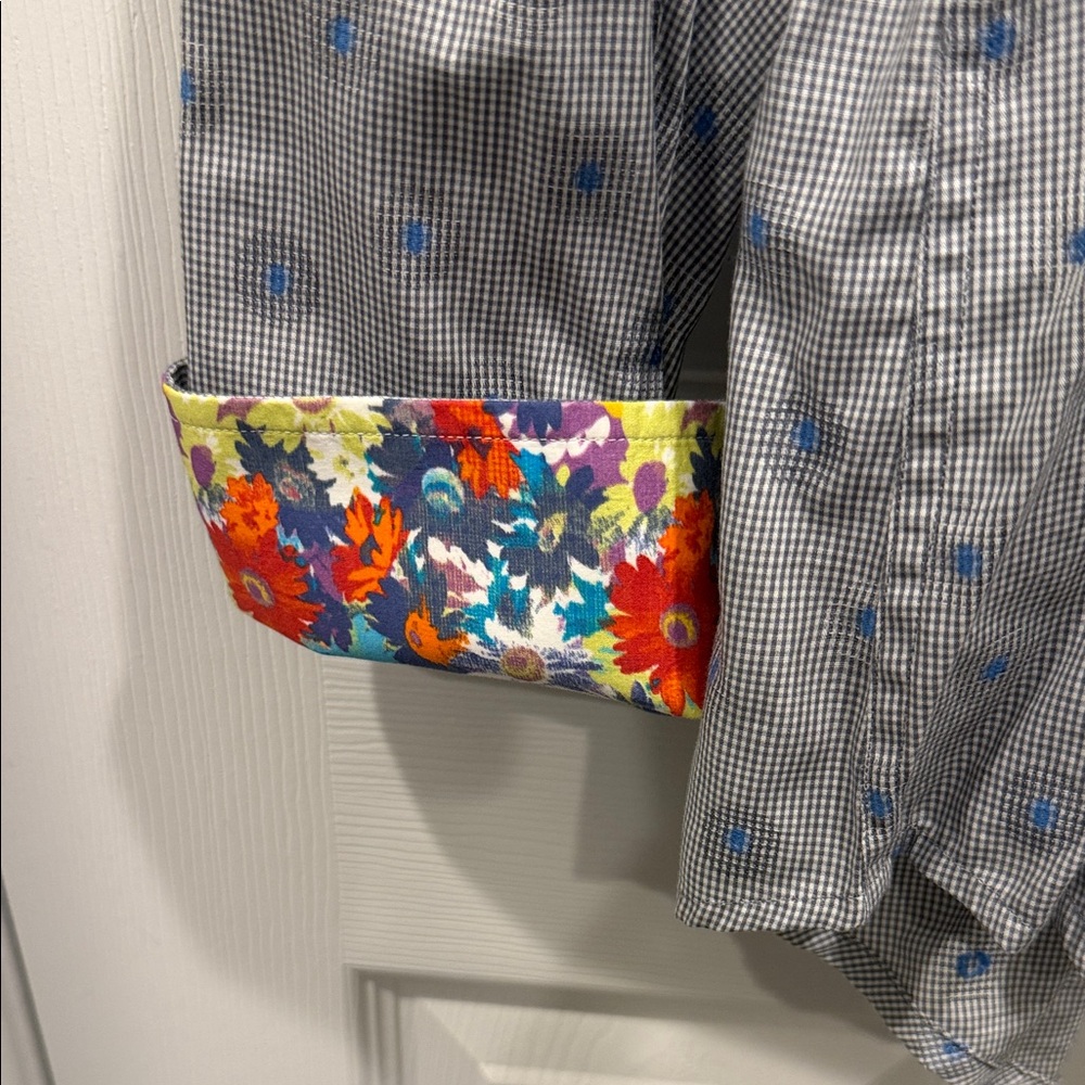 Robert Graham Blue Patterned Button Down Shirt - image 2